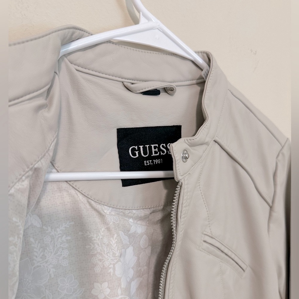 Guess Band Collar Faux Leather Jacket - image 3